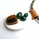 Order Pendant from the skin of the Cactus with tiger eye and malachite. Shagree (Shagree). Livemaster. . Necklace Фото №3