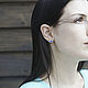 Mountains, Posey earrings made of silver with enamel. Stud earrings. Trinkki. Online shopping on My Livemaster.  Фото №2