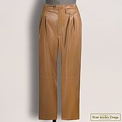 Одежда handmade. Livemaster - original item Tallulah trousers made of genuine leather/suede (any color). Handmade.