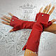 Перчатки женские кожаные Ladie's Glove's RED, Митенки, Москва,  Фото №1