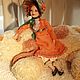  Оранжевая барышня. Будуарная кукла. lilia413800. Ярмарка Мастеров.  Фото №4