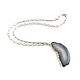 Pendant with natural stone 'Night' chain with agate pendant, Pendants, Moscow,  Фото №1