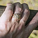 Men's gold lion ring with diamonds ' valor'. Ring. Unusual Gemstone Jewelry. My Livemaster. Фото №6