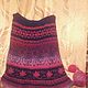 Заказать Юбка из Кауни, жаккарды спицами,эффект омбре. Маргарита. Ярмарка Мастеров. . Юбки Фото №3