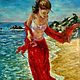 Oil painting of the Gentle surf. Pictures. The colorful world. Online shopping on My Livemaster.  Фото №2