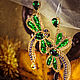 Earrings Dragonflies. Green earrings. Luxury earrings. Earrings. LADY-LIZA jewelry shop. My Livemaster. Фото №5
