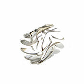 Украшения handmade. Livemaster - original item Silver leaf ring, ring leaves around your finger. Handmade.