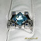 Ring (Ring) 'Queen - topaz' 925 silver, topaz, sapphires. VIDEO, Rings, St. Petersburg,  Фото №1