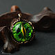  Green Dragon Eye Murano glass, Pendant, Moscow,  Фото №1