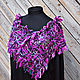 CRAZY-lilac(scarf stole+brooch). Wraps. LINADAR (Linadar). Online shopping on My Livemaster.  Фото №2