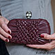 Leather bag 'Burgundy', Clutches, St. Petersburg,  Фото №1