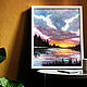 Oil painting 'Sunset», Pictures, Novosibirsk,  Фото №1
