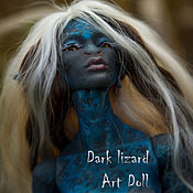 Куклы и игрушки handmade. Livemaster - original item The Dark Lizard. Copyright jointed doll. Growth 30cm. Handmade.