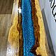 Стол-река из слэба карагача и эпоксидной смолы 110х50 см. Столы. WoodBroker. Интернет-магазин Ярмарка Мастеров.  Фото №2
