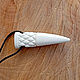 Order Pendant of bone. A fang with an ornament 'plowed field'. Bone and Stone, Runes and Amulets. Livemaster. . Pendant Фото №3
