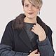 Order Winter coat cashmere dark blue insulated with natural fur. Yana Levashova Fashion. Livemaster. . Coats Фото №3