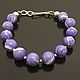 bracelet purple charm. Bead bracelet. Lady VIV. Online shopping on My Livemaster.  Фото №2