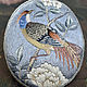  "L'Oiseau de Printemps sur Bleu". Брошь-булавка. EmbroideryART (vasilevamaria). Интернет-магазин Ярмарка Мастеров.  Фото №2