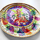 A set of decorative plates 'Blooming garden' - glow. Plates. Art by Tanya Shest. My Livemaster. Фото №5