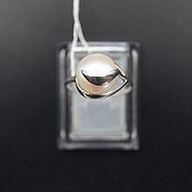 Украшения handmade. Livemaster - original item Silver ring with white pearl 11mm. Handmade.