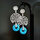 'Turquoise' earrings with Murano glass, Earrings, Krasnodar,  Фото №1