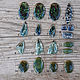 Ofit, seraphinite, jade cabochons. Cabochons. creative_work. Online shopping on My Livemaster.  Фото №2