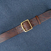 Аксессуары handmade. Livemaster - original item Strap leather, mod. Military Vintage. Handmade.