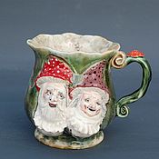 Посуда handmade. Livemaster - original item Mugs and cups: Fly Agaric couple. Handmade.