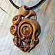Order Wood pendants with amber. Woollywood_woodcarving. Livemaster. . Pendant Фото №3
