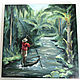 Cambodian boatman oil Painting. Pictures. Viktorianka. My Livemaster. Фото №6