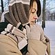 Вязаный палантин из 100% кашемира. Палантины. Sadari_hm. Интернет-магазин Ярмарка Мастеров.  Фото №2