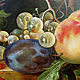 Yan van Huysum - Натюрморт с фруктами – фрагмент:  виноград