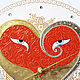 Дизайнерские настенные часы Красное сердце в стиле Арт Деко. Часы классические. Красивые картины HappinessArtDecoR. Интернет-магазин Ярмарка Мастеров.  Фото №2