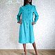 Платье из микровельвета "Solange" Sea breeze. Платья. Little___dress. Ярмарка Мастеров.  Фото №4