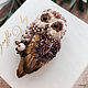 Brooch ' Sychik». Owl is the barn owl. Brooches. Coffeelena. My Livemaster. Фото №5