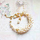 The set of 'Pearl dust' bracelet and earrings, Jewelry Sets, Tyumen,  Фото №1