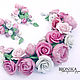 Bracelet with peonies and roses from polymer clay in the style of shabby-chic Marie. Bead bracelet. Bionika - Polymer Clay Jewelry (Bionika). My Livemaster. Фото №6