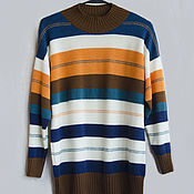 Одежда handmade. Livemaster - original item Jerseys: Contrast striped sweater. Handmade.