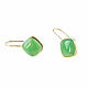 Earrings with green agate, green agate earrings in gold. Earrings. Irina Moro. My Livemaster. Фото №4