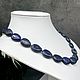 Order Blue beads for women made of natural lapis lazuli stones. naturalkavni. Livemaster. . Beads2 Фото №3