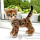 Boniface kitten, Bengal cat, cat - toy, felted out of wool, Felted Toy, Sochi,  Фото №1
