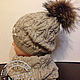 Комплект шапка+шарф из серии "Crystal" C-8. . Art_Boutique 'LazStyle'. Интернет-магазин Ярмарка Мастеров.  Фото №2