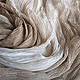 Scarf Stole Beige Pastel Pressed silk 100%
