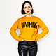Свитер женский короткий Warning со снудом. Свитеры. Ната Онипченко      CUTE-KNIT. Интернет-магазин Ярмарка Мастеров.  Фото №2