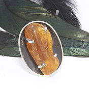 Украшения handmade. Livemaster - original item Ring amber silver 925 ALS0029. Handmade.