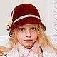 Шляпа клош бордовая. Шляпы. EDIS | дизайнерские шляпы Наталии Эдис. Ярмарка Мастеров.  Фото №5