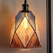 Для дома и интерьера handmade. Livemaster - original item Stained glass lamp Tiffany lamp LOFT ceiling lamp. Handmade.