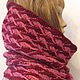 Snood from wool mixture Burgundy-coral color, Scarves, Petrozavodsk,  Фото №1