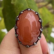 Украшения handmade. Livemaster - original item Exclusive ring with natural carnelian. Handmade.