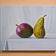 Картина "Манго и груша" 24x30 см. Картины. Эдуард Жалдак - живопись. Интернет-магазин Ярмарка Мастеров.  Фото №2
